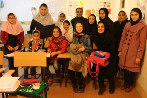 One day teacher at an English language club in Iran