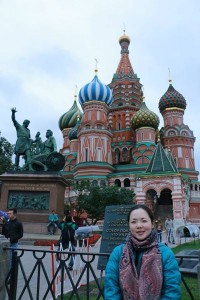 In front of Saint Basil's Cathedral