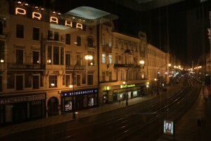 プラハ、夜の町並み